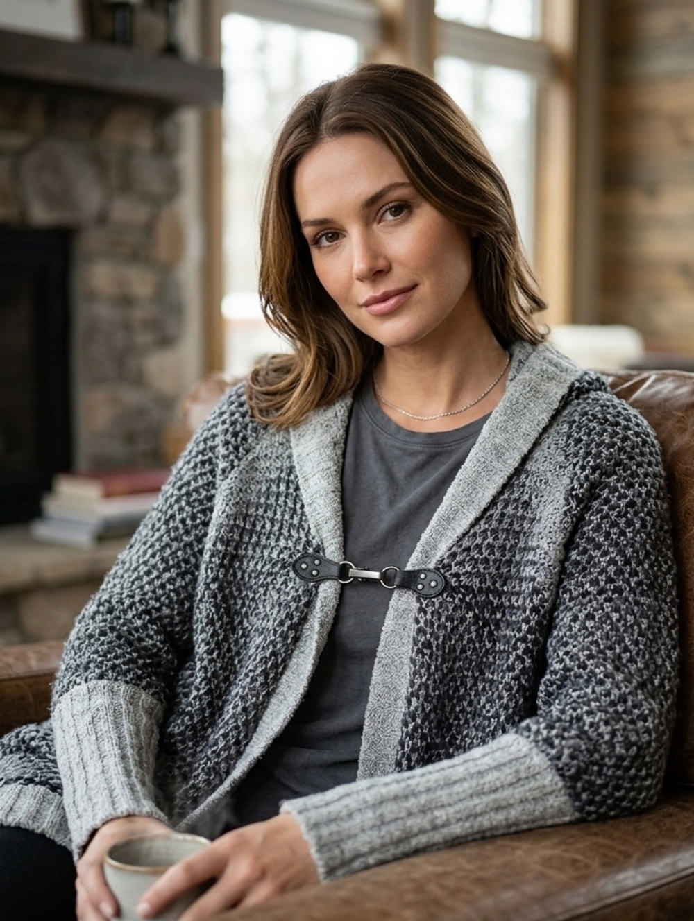 Simply Noelle Large Cardigan Metal Closure